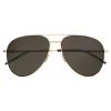 Yves Saint Laurent - Classic SL 11 Folk Aviator Sunglasses with Double Metal Bridge - Gold - Saint Laurent Eyewear - Avvenice