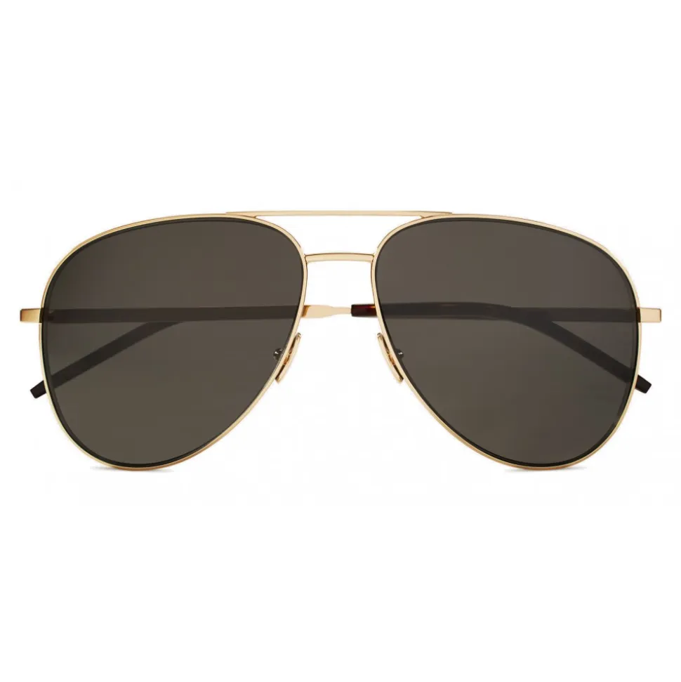 Yves Saint Laurent - Classic SL 11 Folk Aviator Sunglasses with Double Metal Bridge - Gold - Saint Laurent Eyewear - Avvenice