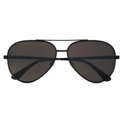 Yves Saint Laurent - Classic SL 11 Zero Aviator Sunglasses with Double Metal Bridge - Black - Saint Laurent Eyewear - Avvenice