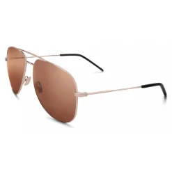 Yves Saint Laurent - Classic SL 11 Aviator Sunglasses with Double Metal Bridge - Champagne - Saint Laurent Eyewear - Avvenice