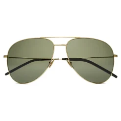 Yves Saint Laurent - Classic SL 11 Aviator Sunglasses with Double Metal Bridge - Gold - Saint Laurent Eyewear - Avvenice