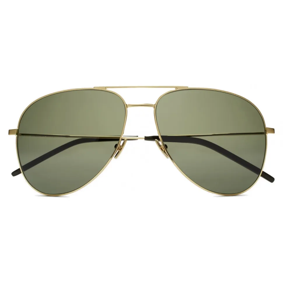 Yves Saint Laurent - Classic SL 11 Aviator Sunglasses with Double Metal Bridge - Gold - Saint Laurent Eyewear - Avvenice