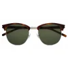 Yves Saint Laurent - Classic SL 108 Round Sunglasses with Polarized Mineral Glass Lenses - Havana - Saint Laurent Eyewear - Avvenice