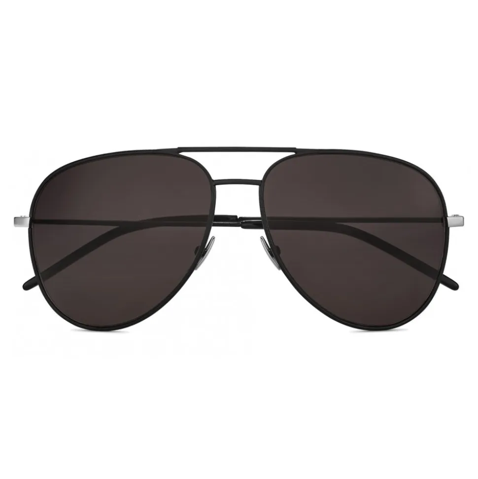 Yves Saint Laurent - Classic SL 11 Aviator Sunglasses with Double Metal Bridge and Nylon Lenses - Black - Saint Laurent Eyewear - Avvenice