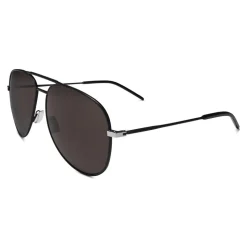 Yves Saint Laurent - Classic SL 11 Aviator Sunglasses with Double Metal Bridge and Nylon Lenses - Black - Saint Laurent Eyewear - Avvenice