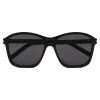 Yves Saint Laurent - Classic SL 258 Sunglasses with Square Frame Double Bridge - Black - Saint Laurent Eyewear - Avvenice