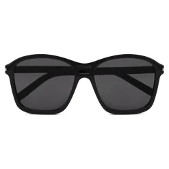 Yves Saint Laurent - Classic SL 258 Sunglasses with Square Frame Double Bridge - Black - Saint Laurent Eyewear - Avvenice
