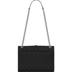 Yves Saint Laurent - Envelope Medium in Quilted Embossed Leather - Black - Saint Laurent Exclusive Collection - Avvenice