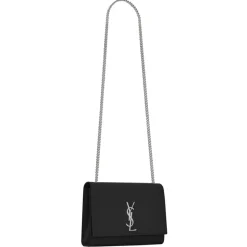 Yves Saint Laurent - Kate Medium in Grain de Poudre Embossed Leather - Black - Saint Laurent Exclusive Collection - Avvenice