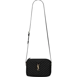 Yves Saint Laurent - Lou Camera Bag in Quilted Leather - Black - Saint Laurent Exclusive Collection - Avvenice