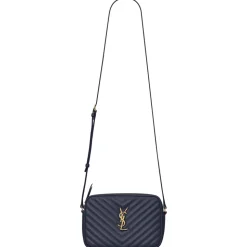 Yves Saint Laurent - Lou Camera Bag in Quilted Leather - Deep Marine - Saint Laurent Exclusive Collection - Avvenice