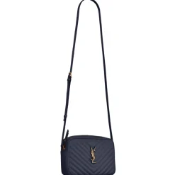 Yves Saint Laurent - Lou Camera Bag in Quilted Leather - Deep Marine - Saint Laurent Exclusive Collection - Avvenice