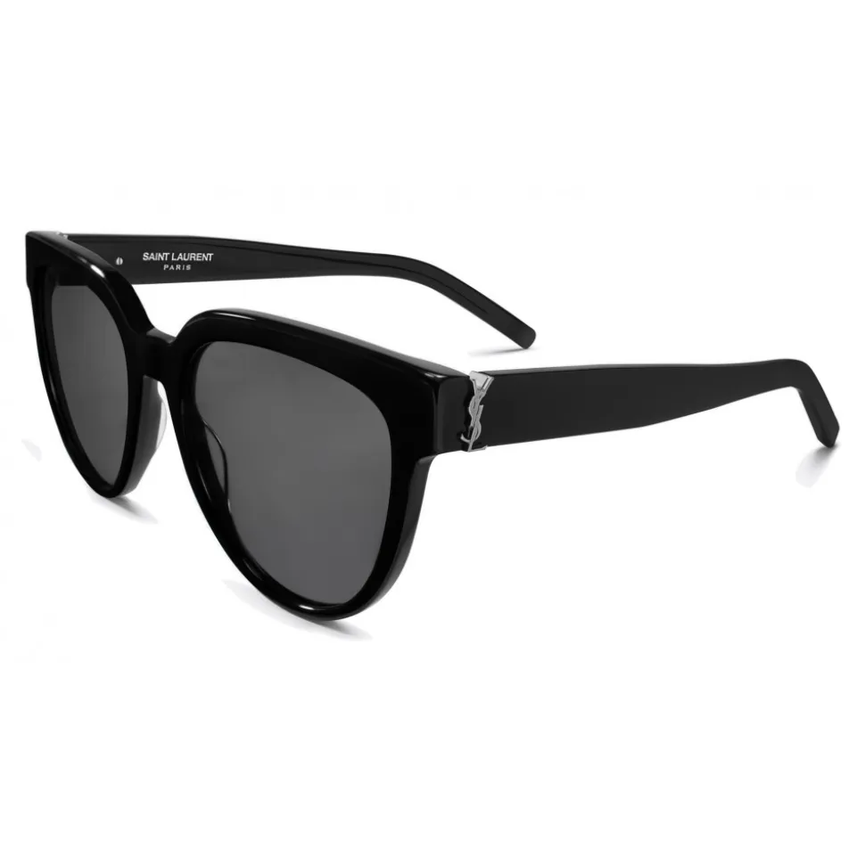 Yves Saint Laurent - Monogramme SL M28 Cat Eye Sunglasses with Nylon Lenses and Acetate Temples - Black - Saint Laurent Eyewear - Avvenice