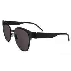 Yves Saint Laurent - Monogramme SL M42 Round Sunglasses with Nylon Lenses and Acetate Temples - Black - Saint Laurent Eyewear - Avvenice