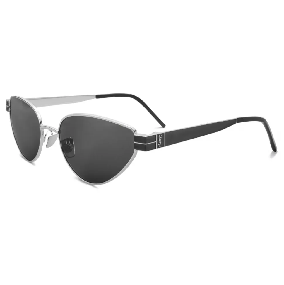 Yves Saint Laurent - Monogramme Triangular SL M51 Sunglasses - Black Silver - Saint Laurent Eyewear - Avvenice