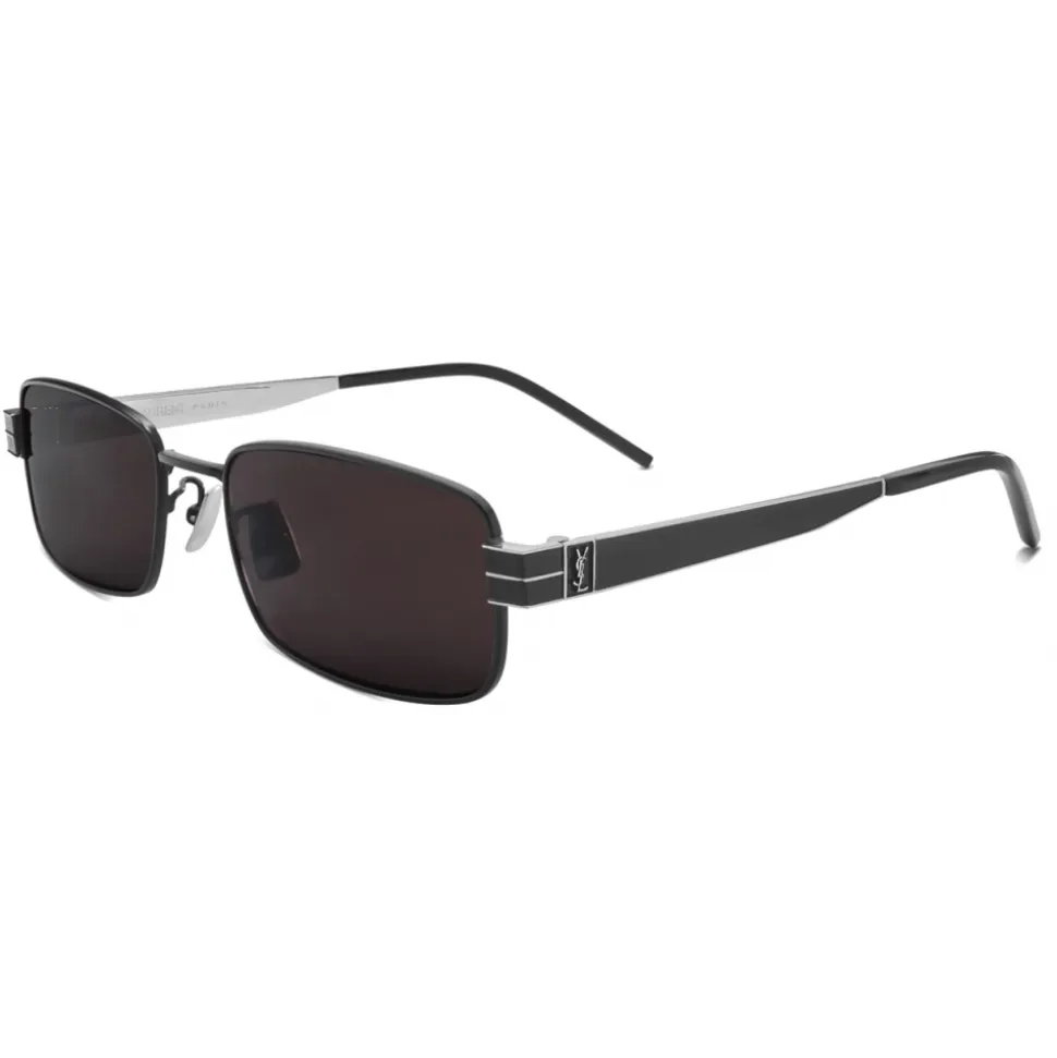 Yves Saint Laurent - Monogramme Rectangular SL M49 Sunglasses - Black Brown - Saint Laurent Eyewear - Avvenice