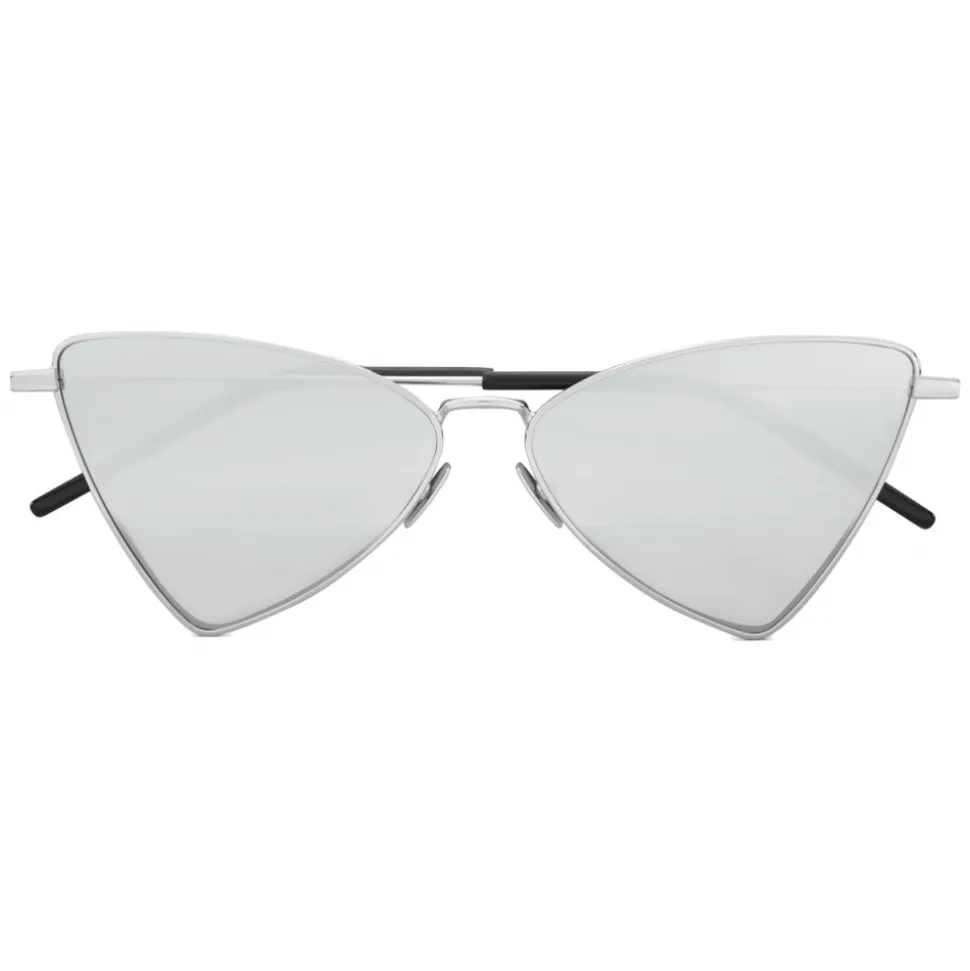 Yves Saint Laurent - New Wave SL 303 Triangular Jerry Sunglasses - Oxidized Silver - Saint Laurent Eyewear - Avvenice