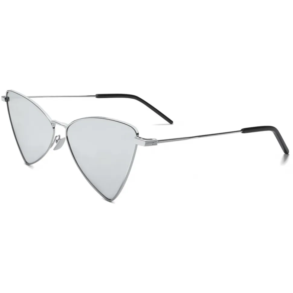 Yves Saint Laurent - New Wave SL 303 Triangular Jerry Sunglasses - Oxidized Silver - Saint Laurent Eyewear - Avvenice