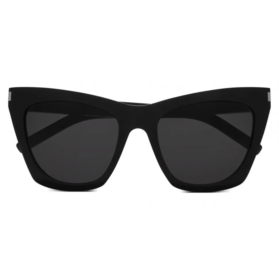 Yves Saint Laurent - New Wave SL 214 Kate Sunglasses with Triangular Frame - Black - Saint Laurent Eyewear - Avvenice