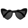 Yves Saint Laurent - New Wave 181 Leulou Heart Sunglasses - Full Black - Yves Saint Laurent Eyewear - Avvenice