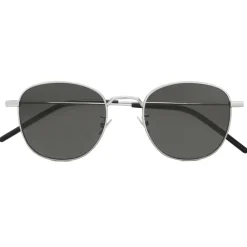 Yves Saint Laurent - New Wave SL 299 Sunglasses Round - Black Silver - Saint Laurent Eyewear - Avvenice