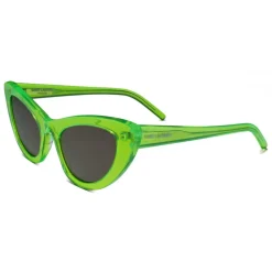 Yves Saint Laurent - New Wave SL 213 Lily Sunglasses with Triangular Frame - Transparent Green - Saint Laurent Eyewear - Avvenice