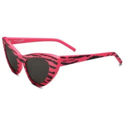 Yves Saint Laurent - New Wave SL 213 Lily Sunglasses with Triangular Frame - Tiger Fuchsia - Saint Laurent Eyewear - Avvenice