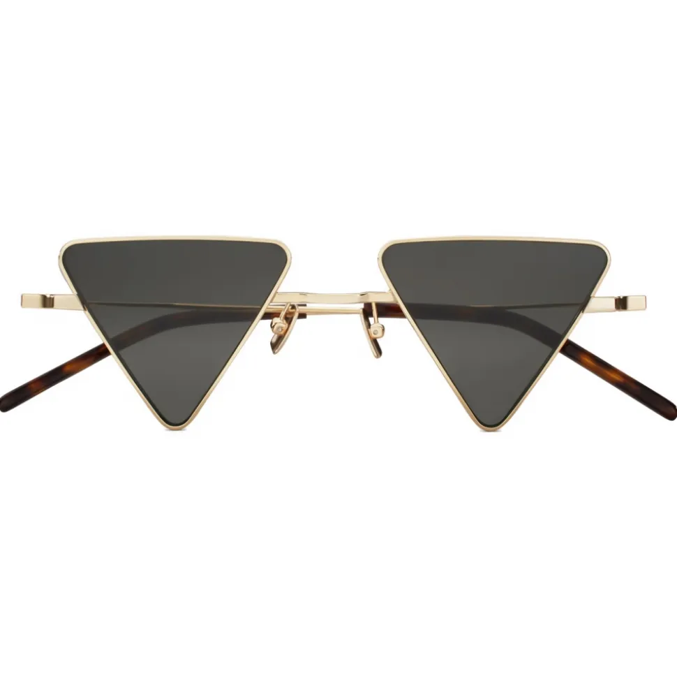Yves Saint Laurent - New Wave SL 300 Triangular Sunglasses - Gold - Saint Laurent Eyewear - Avvenice