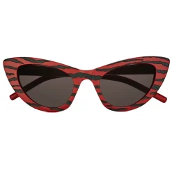 Yves Saint Laurent - New Wave SL 213 Lily Sunglasses with Triangular Frame - Tiger Red Legion - Saint Laurent Eyewear - Avvenice