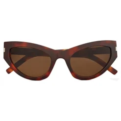 Yves Saint Laurent - New Wave SL 215 Grace Sunglasses with Triangular Frame - Havana - Saint Laurent Eyewear - Avvenice