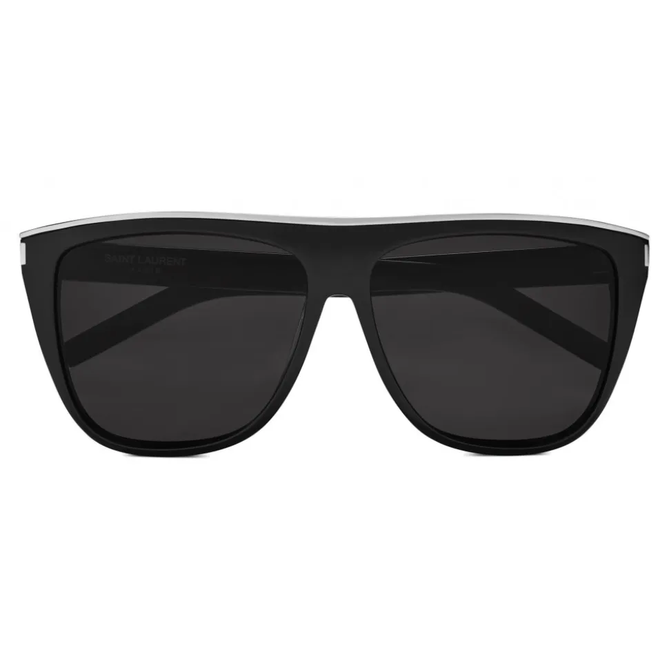 Yves Saint Laurent - New Wave SL 1 Combi Sunglasses with Thick Frame - Black - Saint Laurent Eyewear - Avvenice