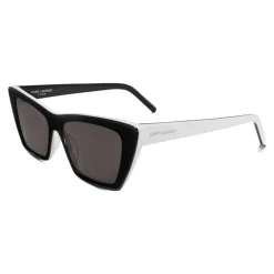 Yves Saint Laurent - New Wave SL 276 Sunglasses with Triangular Frame - Black White - Saint Laurent Eyewear - Avvenice