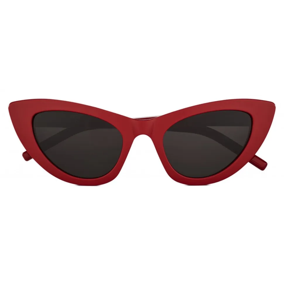 Yves Saint Laurent - New Wave SL 213 Lily Sunglasses with Triangular Frame - Red - Saint Laurent Eyewear - Avvenice
