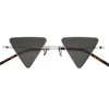 Yves Saint Laurent - New Wave SL 300 Triangular Sunglasses - Silver - Saint Laurent Eyewear - Avvenice