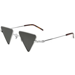 Yves Saint Laurent - New Wave SL 300 Triangular Sunglasses - Silver - Saint Laurent Eyewear - Avvenice