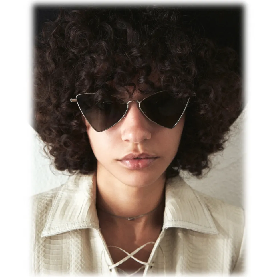 Yves Saint Laurent - New Wave SL 303 Triangular Jerry Sunglasses - Silver - Saint Laurent Eyewear - Avvenice