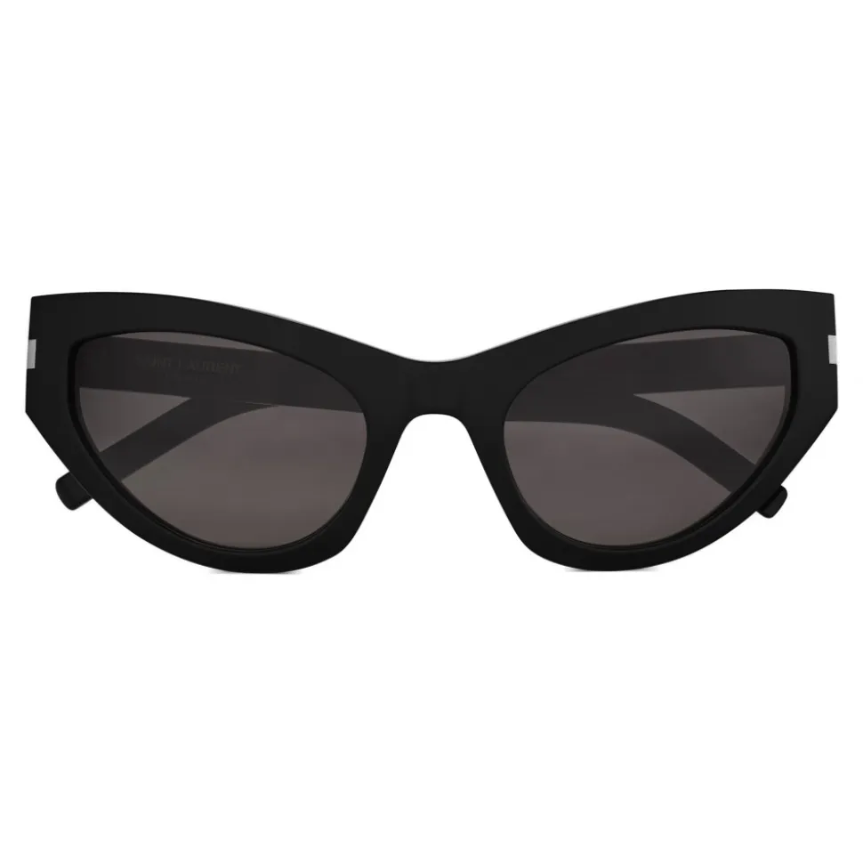 Yves Saint Laurent - New Wave SL 215 Grace Sunglasses with Triangular Frame - Black - Saint Laurent Eyewear - Avvenice