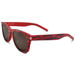 Yves Saint Laurent - Rectangular SL 51 Sunglasses New Slim - Dark Legion Red - Sunglasses - Saint Laurent Eyewear - Avvenice