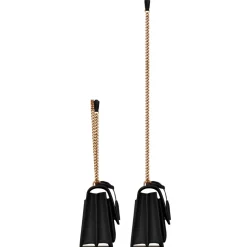 Yves Saint Laurent - Sunset Medium in Smooth Leather - Black Gold - Saint Laurent Exclusive Collection - Avvenice