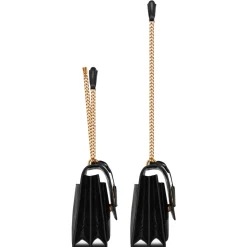 Yves Saint Laurent - Sunset Large in Crocodile-Embossed Leather - Black - Saint Laurent Exclusive Collection - Avvenice