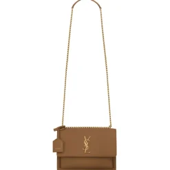 Yves Saint Laurent - Sunset Medium in Smooth Leather - Fox - Saint Laurent Exclusive Collection - Avvenice
