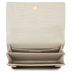 Yves Saint Laurent - Sunset Medium in Crocodile-Embossed Leather - Blanc Vintage - Saint Laurent Exclusive Collection - Avvenice