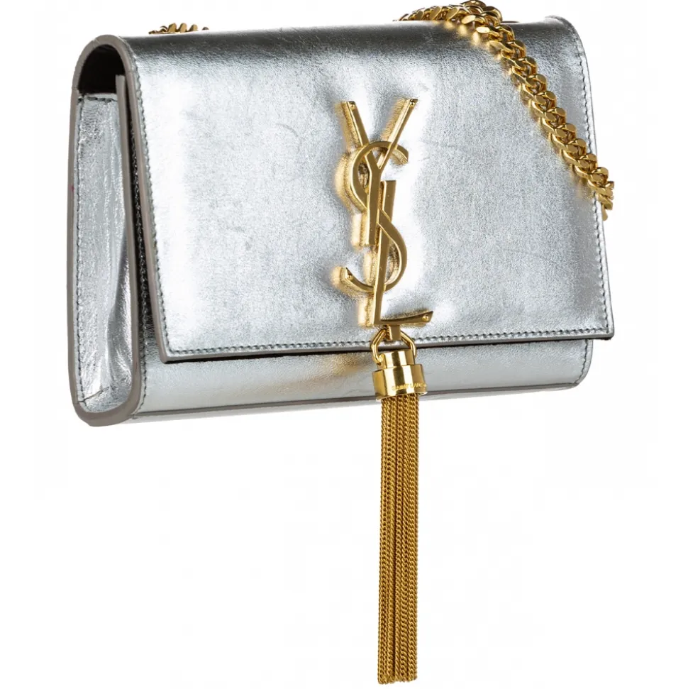 Yves Saint Laurent Vintage - Classic Kate Tassel Leather Crossbody Bag - Silver - Leather Handbag - Luxury High Quality - Avvenice