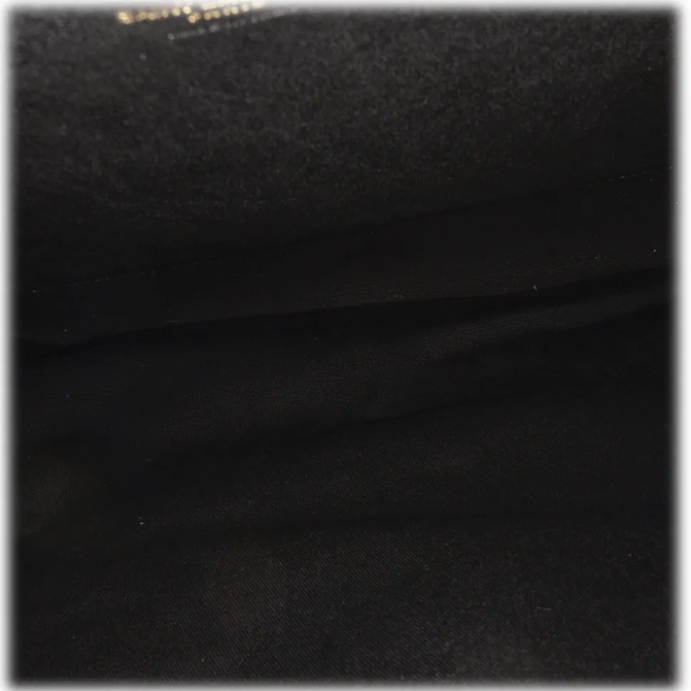 Yves Saint Laurent Vintage - Raffia Tote Bag - Black Beige - Leather Handbag - Luxury High Quality - Avvenice