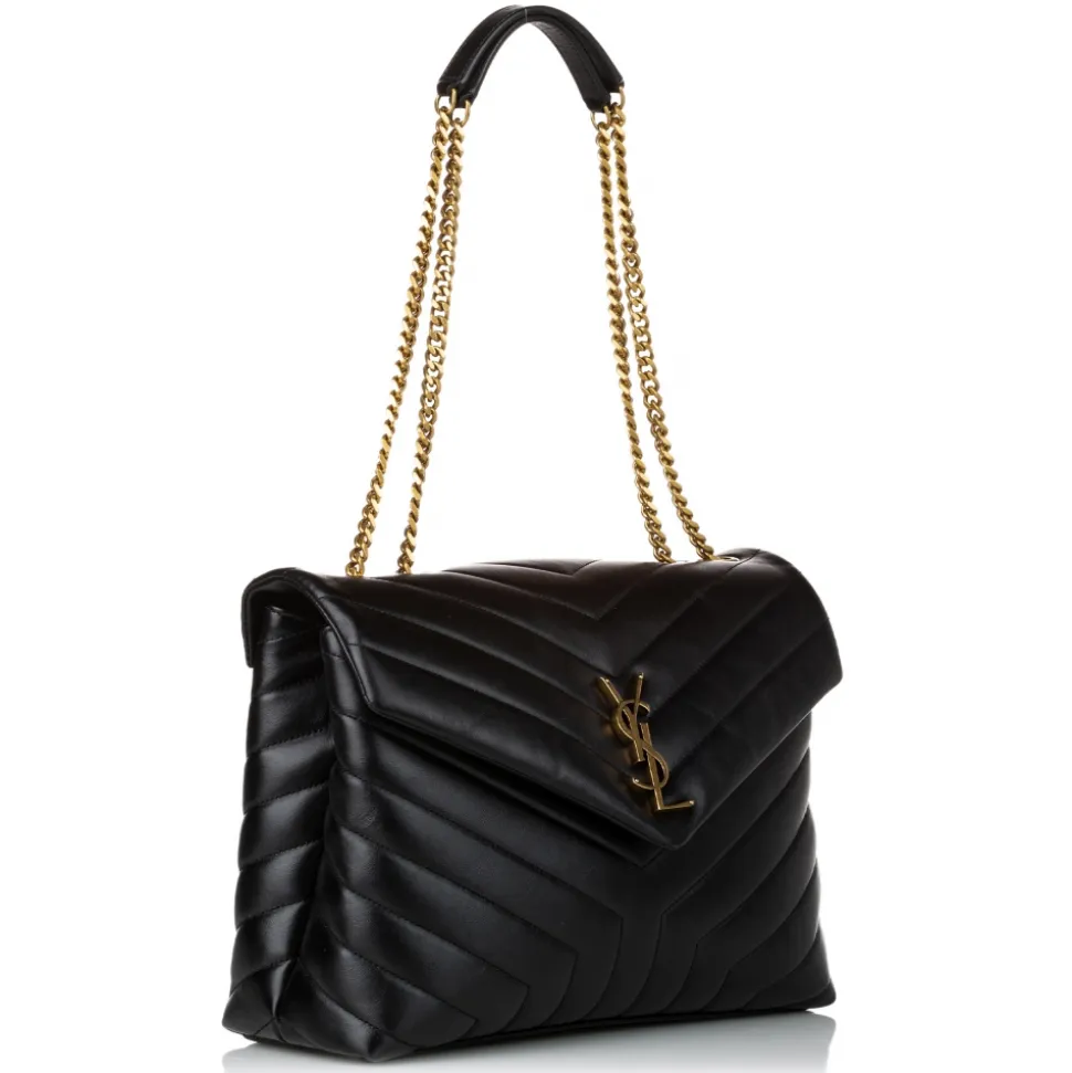 Yves Saint Laurent Vintage - LouLou Leather Shoulder Bag - Black - Leather Handbag - Luxury High Quality - Avvenice