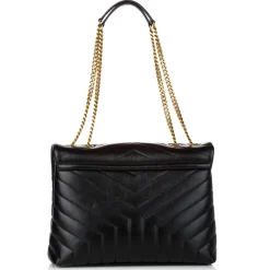 Yves Saint Laurent Vintage - LouLou Leather Shoulder Bag - Black - Leather Handbag - Luxury High Quality - Avvenice