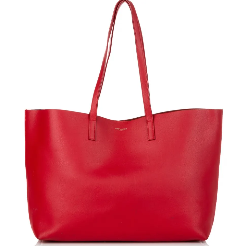 Yves Saint Laurent Vintage - EastWest Leather Tote Bag - Red - Leather Handbag - Luxury High Quality - Avvenice