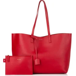 Yves Saint Laurent Vintage - EastWest Leather Tote Bag - Red - Leather Handbag - Luxury High Quality - Avvenice