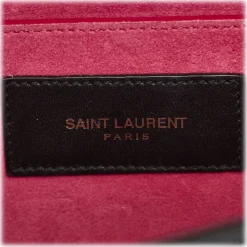 Yves Saint Laurent Vintage - Leather Clutch Bag - Red Black - Leather Handbag - Luxury High Quality - Avvenice