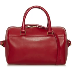 Yves Saint Laurent Vintage - Classic Baby Duffle Bag - Red - Leather Handbag - Luxury High Quality - Avvenice